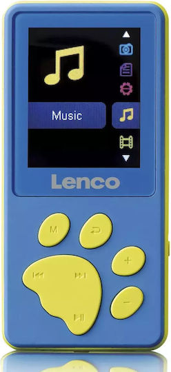 Lenco Xemio-560BU MP3 Player (8GB) with LCD / TFT Screen 1.8" Blue