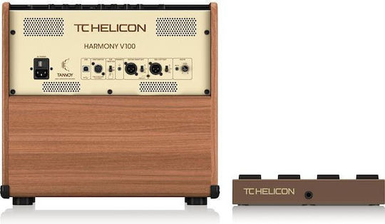 TC Helicon Harmony V100 Combo Amplifier For Acoustic Instruments 2 x 10" 100W Brown