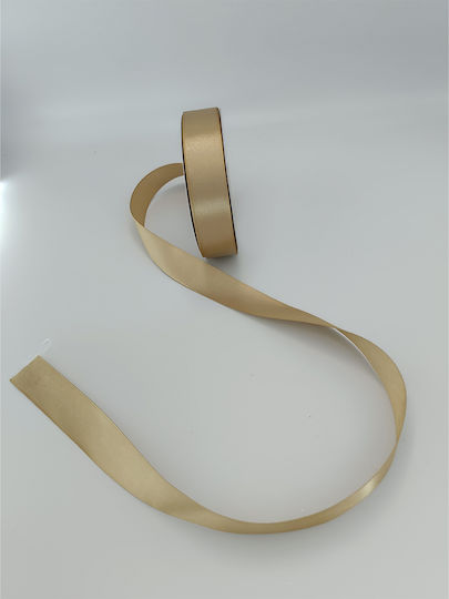 Κορδέλα Χρυσό Καφέ Σατέν 2,5cm X 50υ Α166χκ Rin-a166kx