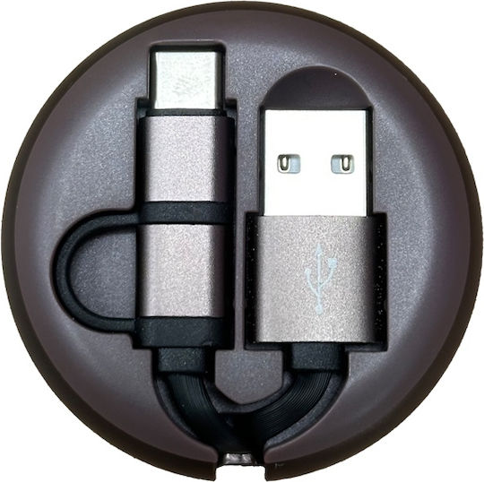 Richmond & Finch Редовна USB 2.0 Кабел USB-C мъжки - USB-A мъжки Черен 0.9м (CWTYPE-207)