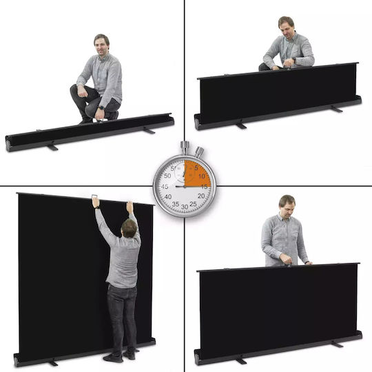 Walimex Roll-up Panel Fotohintergrund Stoff 210x220cm Schwarz