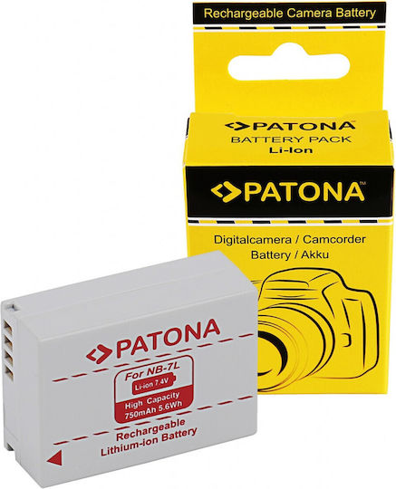 Patona Μπαταρία Φωτογραφικής Μηχανής NB-7L 0342 1072 750mAh Συμβατή με Canon