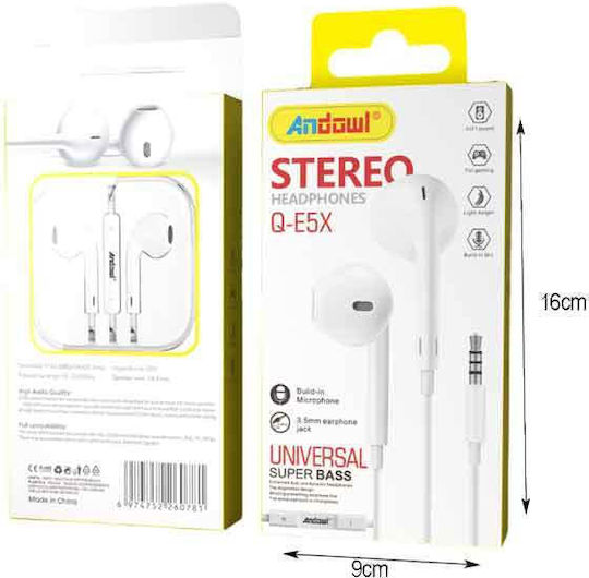 Andowl Q-e5x Earbuds Handsfree Ακουστικά με Βύσμα 3.5mm