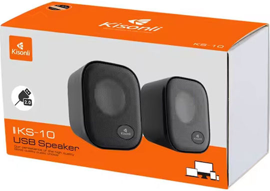 Kisonli KS-10 2.0 Speakers 3W Black