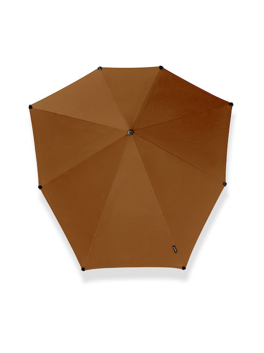 Senz° Umbrella with Walking Stick Brown