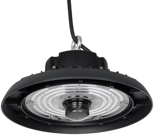 GloboStar Commercial Bell Light 100W Cool White 15000lm with Built-in LED Black Ø26.5xH15cm