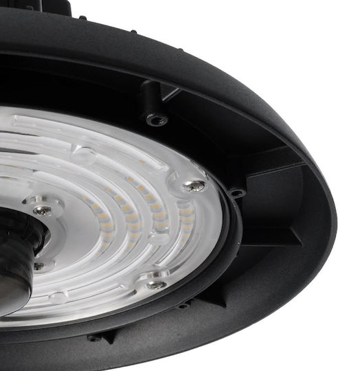 GloboStar Commercial Bell Light 100W Cool White 15000lm with Built-in LED Black Ø26.5xH15cm