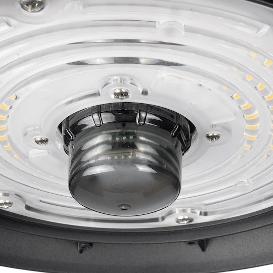 GloboStar Commercial Bell Light 100W Cool White 15000lm with Built-in LED Black Ø26.5xH15cm