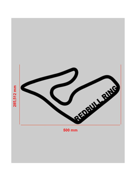 Ακρυλικό Διακοσμητικό Τοίχου Πίστα F1 Redbull Ring 50 X 28,5 Cm Black