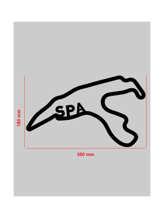 Acrylic Wall Decor F1 Track Spa 30 X 18 Cm Black