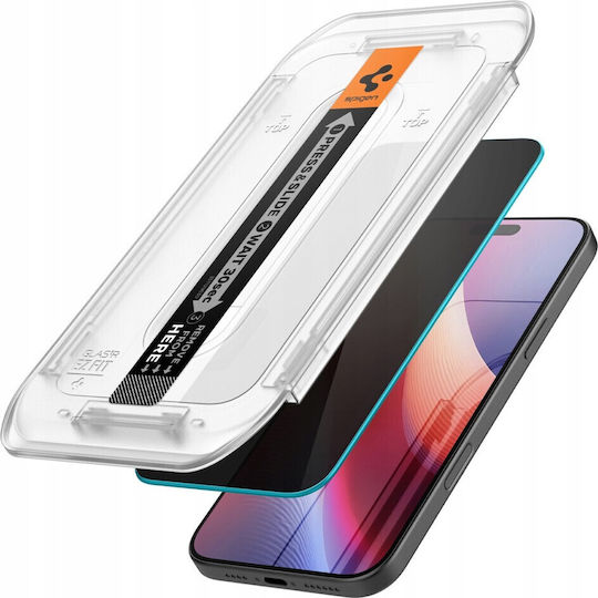 Spigen Glass tR EZ Fit HD Privatsphäre Gehärtetes Glas (iPhone 17 / 17 Pro / 16 Pro)