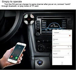 FM Car Transmitter with Bluetooth / Type-C / AUX / USB