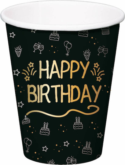 Чаша За Парти Happy Birthday 250мл 8 Бройки
