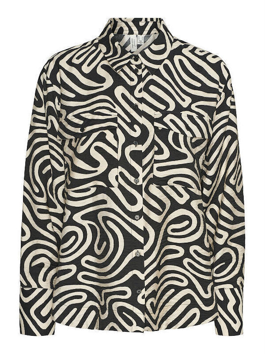 Langärmelig Damen Hemd Black