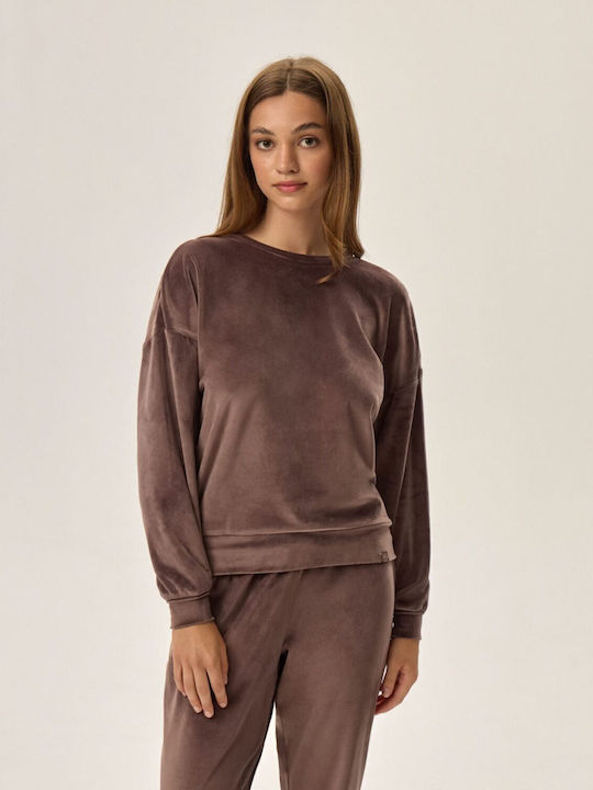 Henderson Winter Damen Pyjama-Set Brown Fain 41892-84x