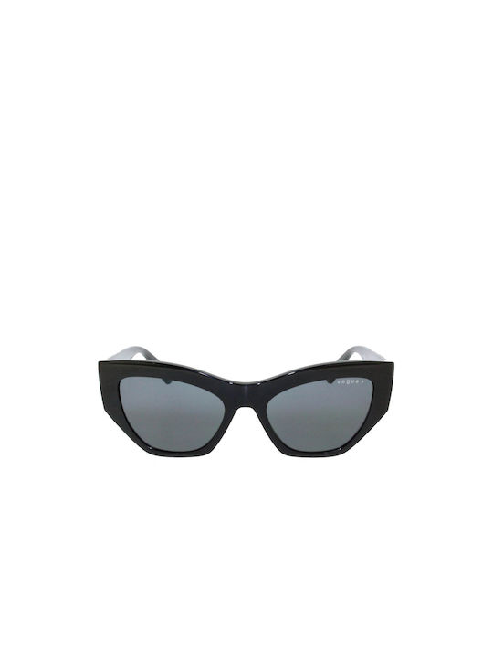 Vogue Women's Sunglasses with Black Plastic Frame and Black Lens VO5607S W44/81