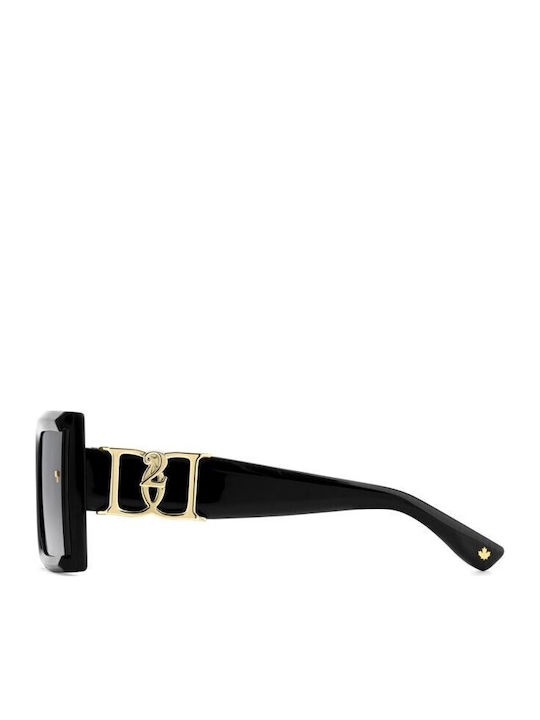 Dsquared2 Unisex Sunglasses with Black Plastic Frame and Black Lens D2 0169/S 807/9O