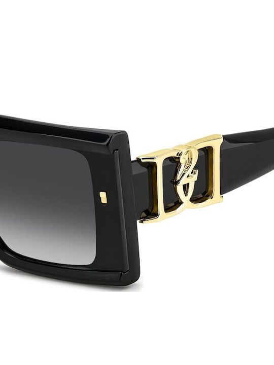 Dsquared2 Unisex Sunglasses with Black Plastic Frame and Black Lens D2 0169/S 807/9O