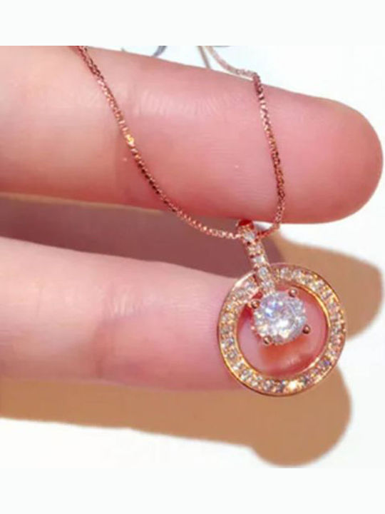 14k Roségold plattierte Halskette Zirkonia Kristall Alida Halskette Größe 40cm + 4cm Verlängerung 14k Roségold plattiert 14k Roségold plattierte Halskette Zirkonia Kristall Alida Halskette Größe 40cm + 4cm Verlängerung 14k Roségold plattiert
