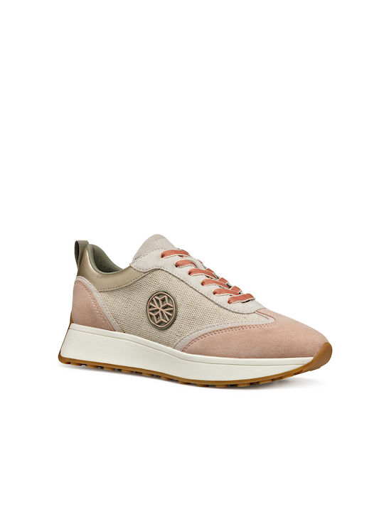 Geox D Amabel A Damen Sneaker Beige / Pink