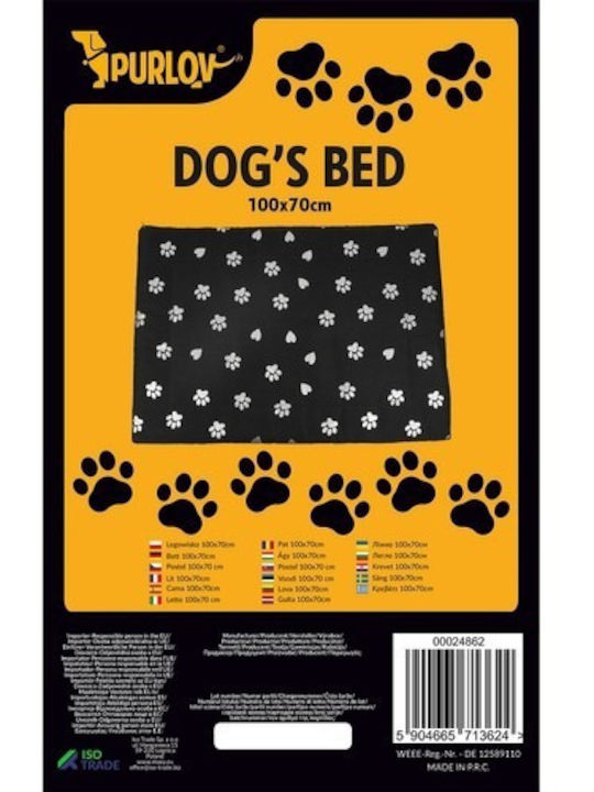 Purlov Sofa Dog Bed Black 100x70cm