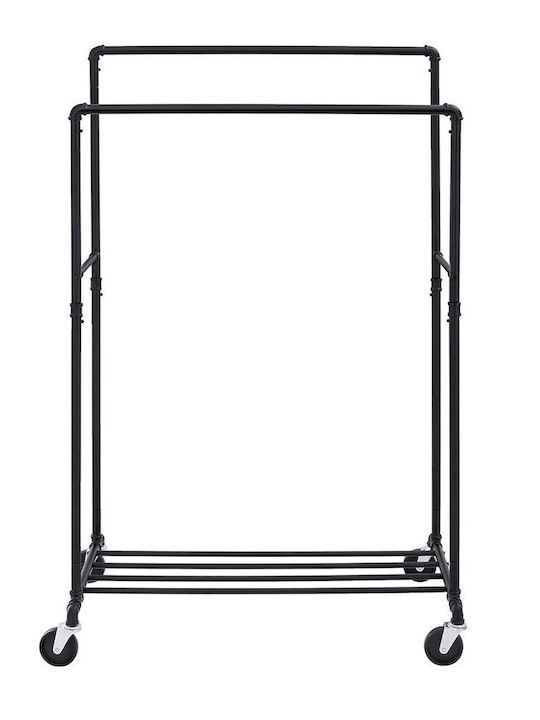 Songmics Rollbar Kleiderständer Schwarz 110x55x180cm