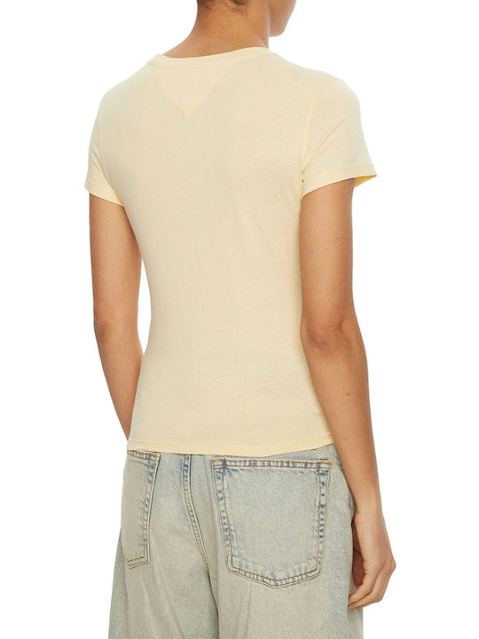 Tommy Hilfiger T-Shirt Gelbe Blusen für Damen Tommy Hilfiger T-Shirt Gelbe Blusen für Damen