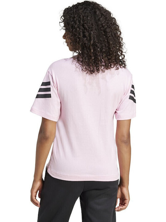 adidas Future Icons 3-Stripes T-Shirt Ροζ