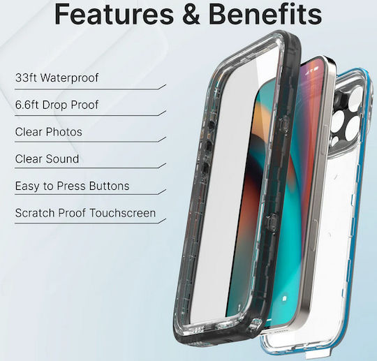 Catalyst Total Protection Back Cover Πλαστικό / Σιλικόνης 2mm με Λουράκι Αδιάβροχο Μαύρο (iPhone 16 Pro)