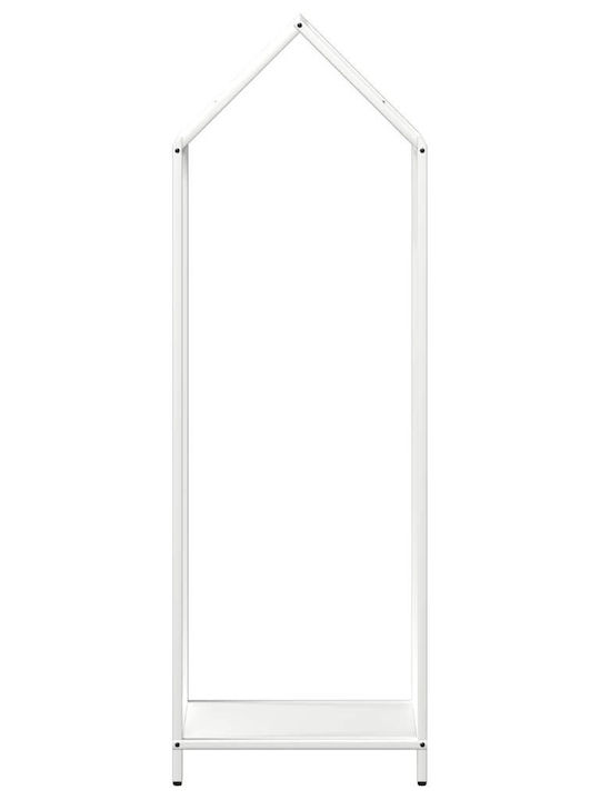 vidaXL Lemn de foc Inox Raft Depozitare lemne 40x25x120cm Alb