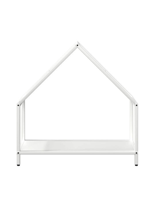 vidaXL Inox Ράφι Αποθήκευσης Ξύλων 60x25x60cm Λευκό