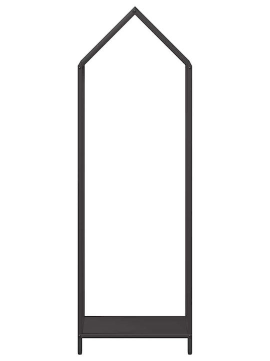 vidaXL Inox Ράφι Αποθήκευσης Ξύλων 40x25x120cm Μαύρο