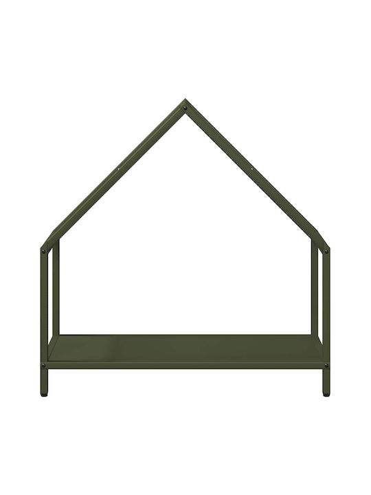 vidaXL Lemn de foc Inox Raft Depozitare lemne 60x25x60cm Verde
