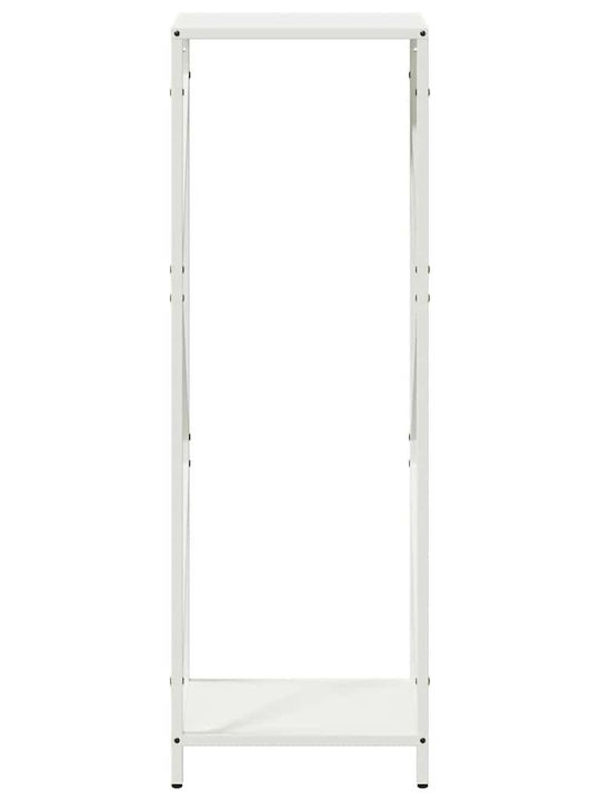 vidaXL Inox Ράφι Αποθήκευσης Ξύλων 34x25x100cm Λευκό