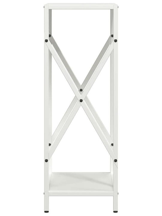 vidaXL Inox Ράφι Αποθήκευσης Ξύλων 34x25x70cm Λευκό