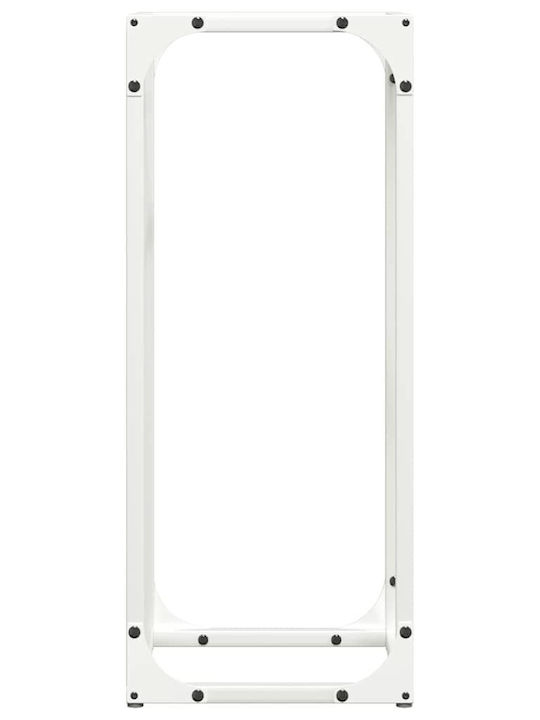 vidaXL Inox Ράφι Αποθήκευσης Ξύλων 25x25x60cm Λευκό