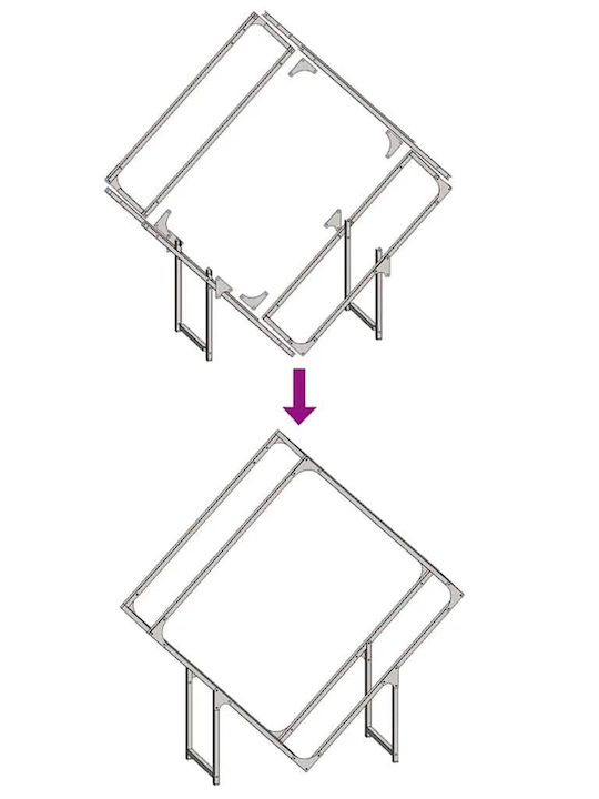 vidaXL Brennholz Inox Regal Holzlagerung 100x25x100cm