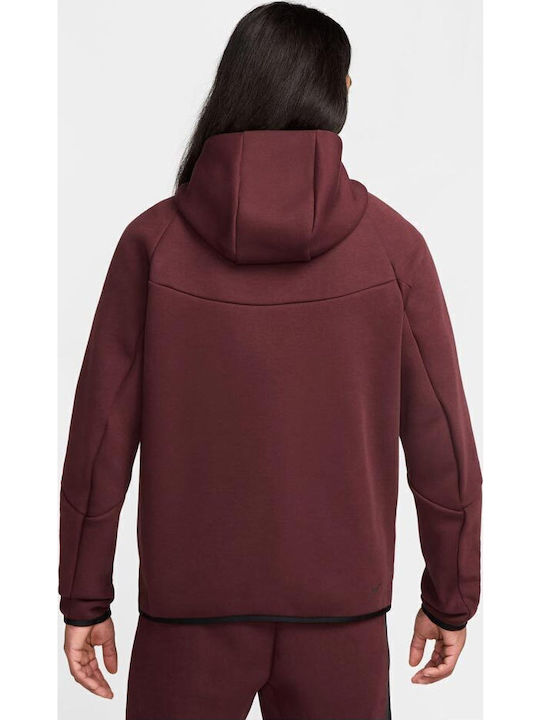 nike tech fleece hoodie burgundy