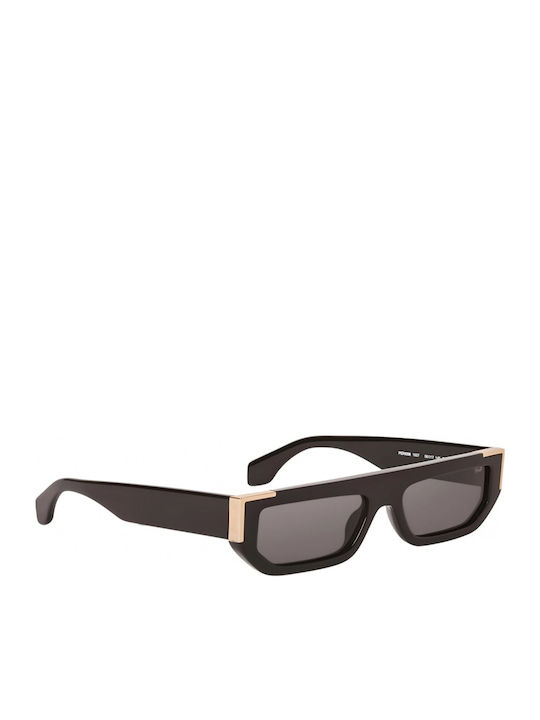Palm Angels Unisex Sunglasses with Black Plastic Frame and Black Lens
