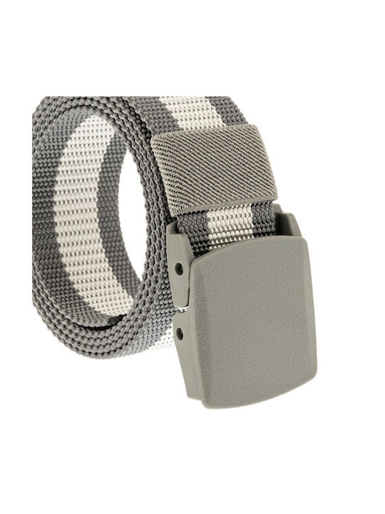 Senior Men's Artificial Leather Webbing Belt Wide Belt Gray