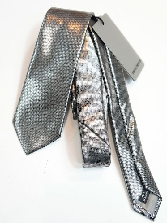 Makis Tselios Fashion Ανδρική Γραβάτα σε Ασημί Χρώμα Makis Tselios Fashion Ανδρική Γραβάτα σε Ασημί Χρώμα