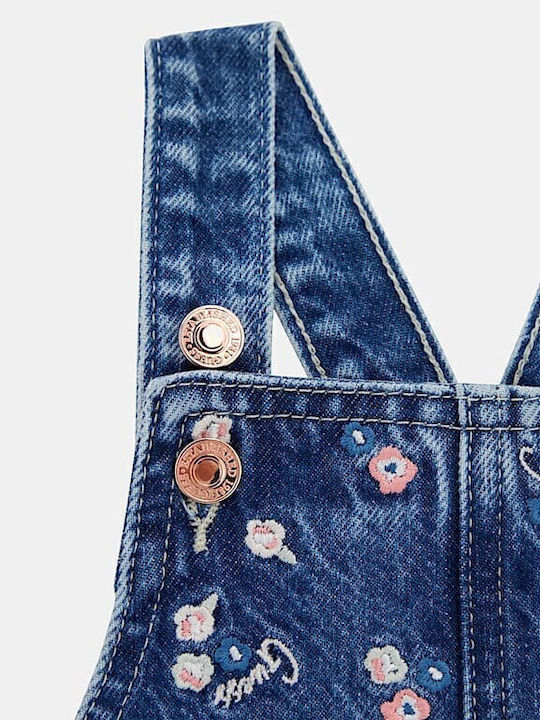 Kinderkleid Ärmellos Denim Blau