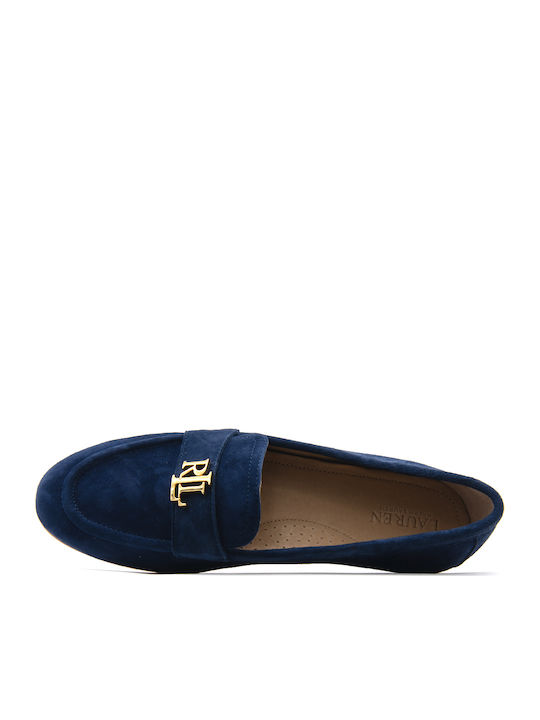Averi Δερμάτινα Γυναικεία Loafers σε Μπλε Χρώμα