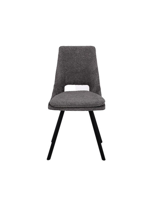 Alice Dining Room Artificial Leather Chair Grey 47x54x87cm 2pcs