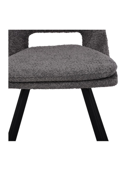 Alice Dining Room Artificial Leather Chair Grey 47x54x87cm 2pcs
