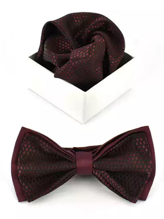 Bow Tie & Pocket Square Messaggero Mep021 Bordeaux Messaggero Bordeaux