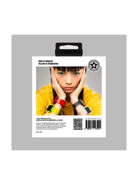 Skinarma Strap+saido Cover 2in1 Apple Watch 45/44mm Clear