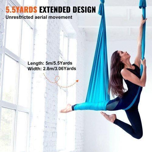 Vevor 5m Yoga Hammock Set Blue Dck5x28mqzsc268b2v0