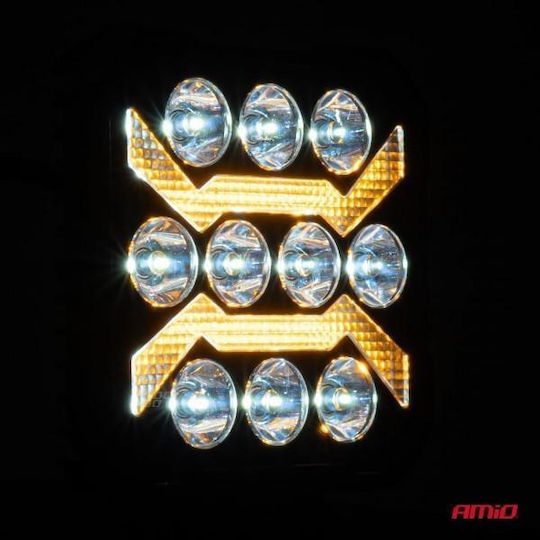 Amio Προβολεας Εργασιας Τετραγωνος Led 54w 9-36v 10.000lm 6.500k 110x110x38mm Awl68 Amio 1 Τεμ 04209/am