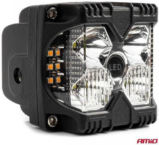 Amio Προβολεας Εργασιας Τετραγωνος Led 60w 9-36v 6.000lm 6.500k 95x80x90mm Awl67 Amio 1 Τεμ 04208/am